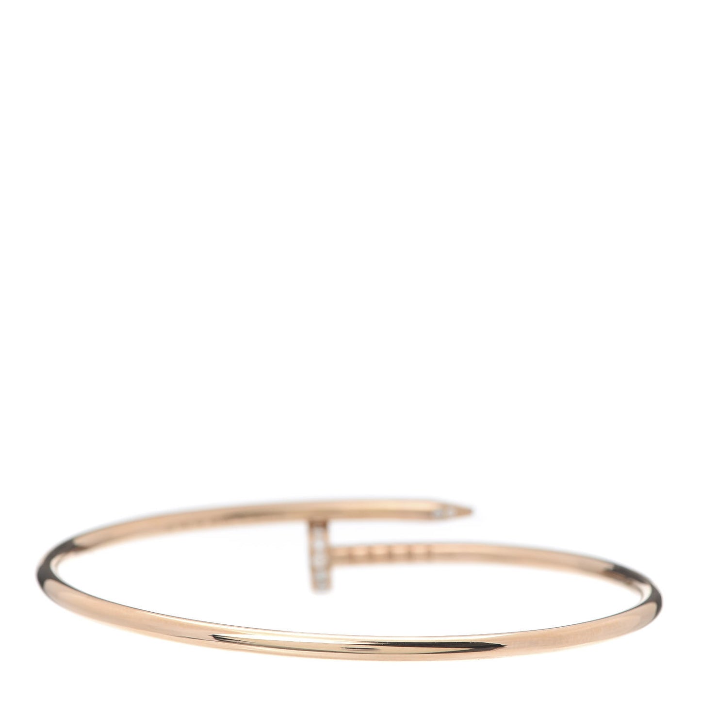18K Pink Gold Diamond Small Juste Un Clou Bracelet 16