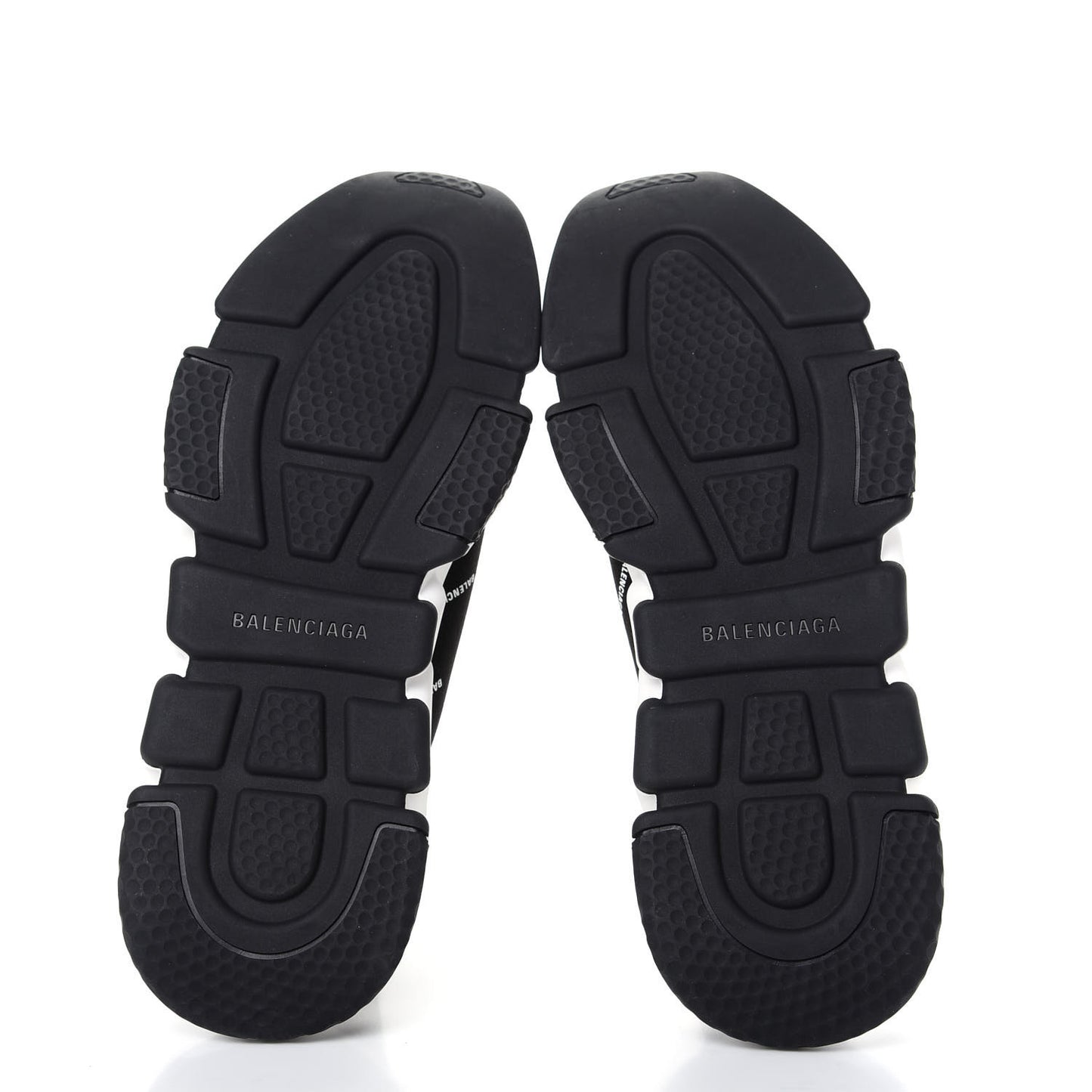 Neoprene Knit Allover Logo Bi-Color Sole Mens Speed Sneakers 43 Black White