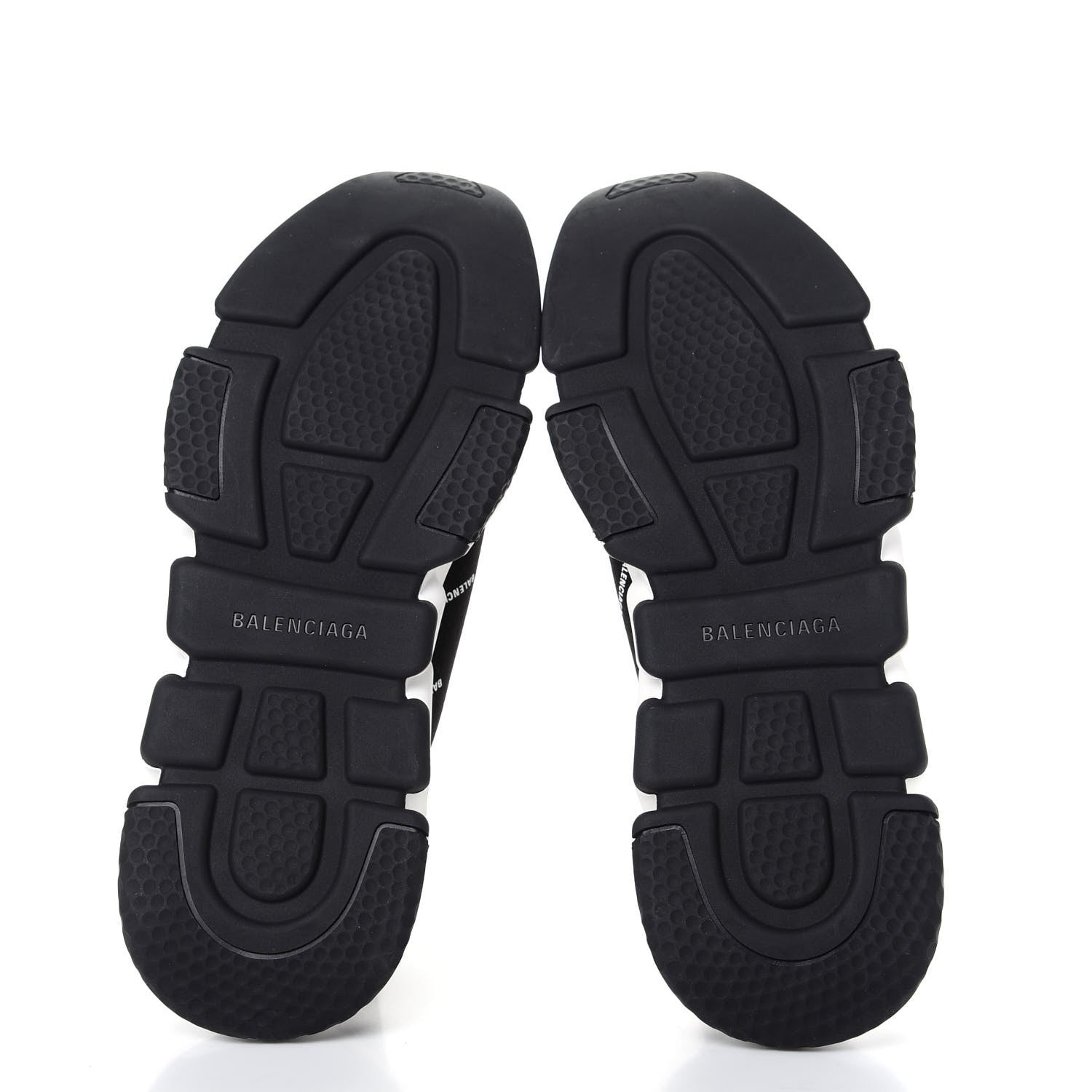 Balenciaga Neoprene Knit Allover Logo Bi-Color Sole Mens Speed Sneakers 43 Black White 6 of 11
