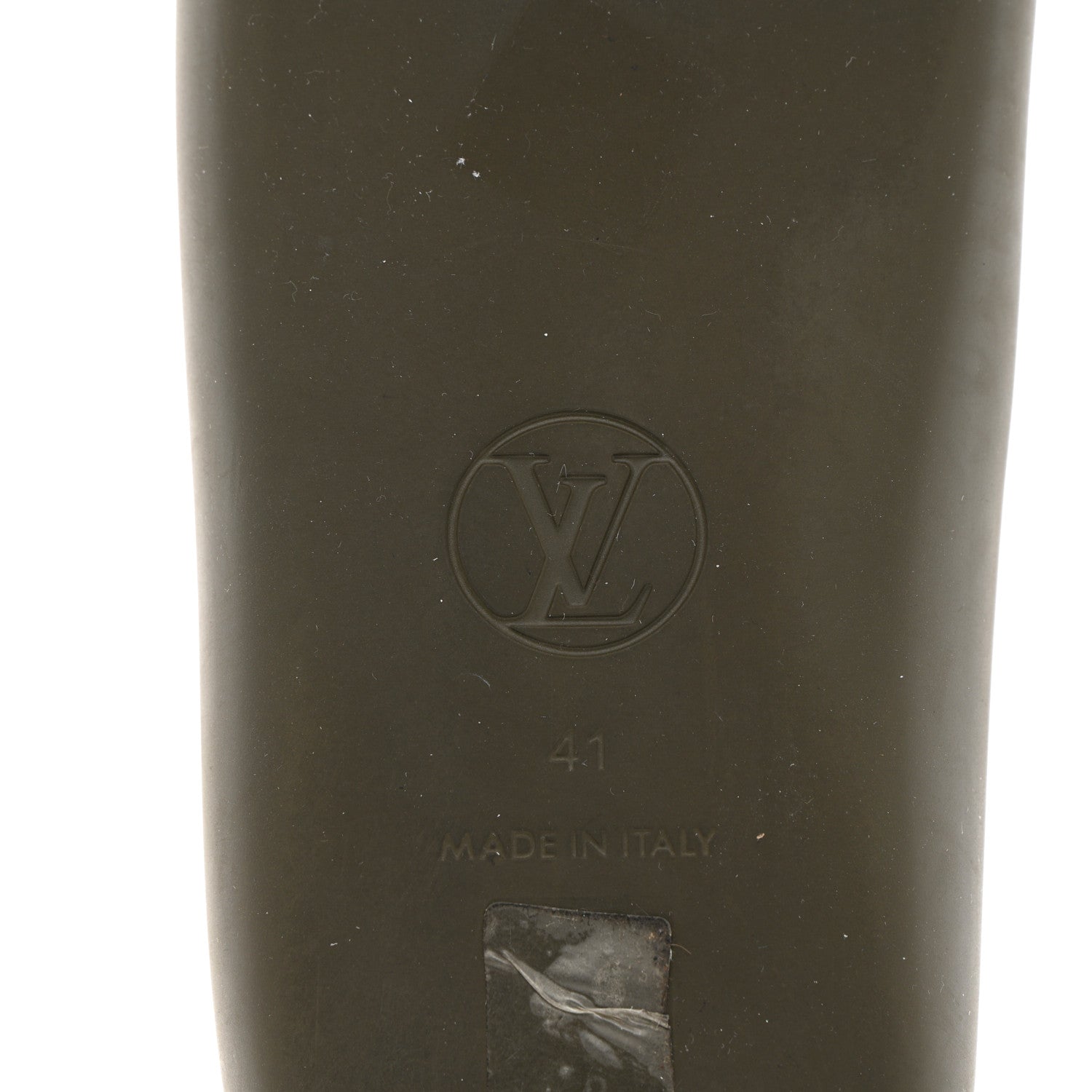 Louis Vuitton Matte Rubber Monogram Embossed Sunbath Slide Sandals 41 Khaki 7 of 9