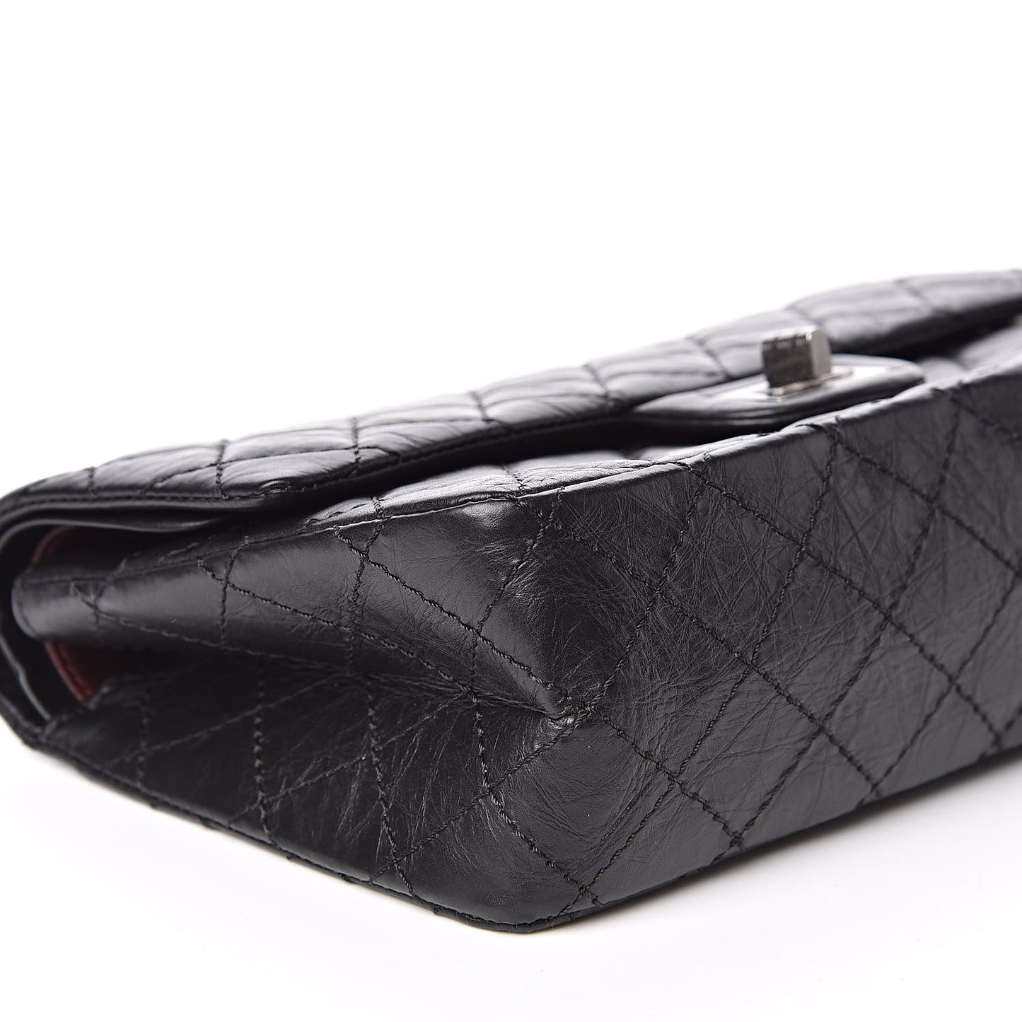 Aged Calfskin Quilted 2.55 Reissue 225 Flap Black