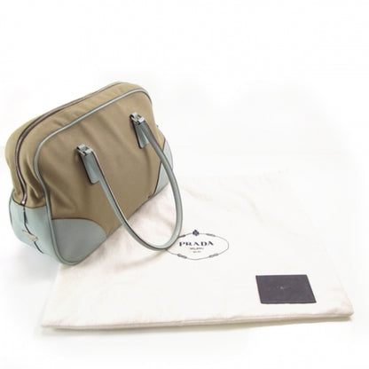 Prada Nappa Bauletto Beige Blue 3 of 12
