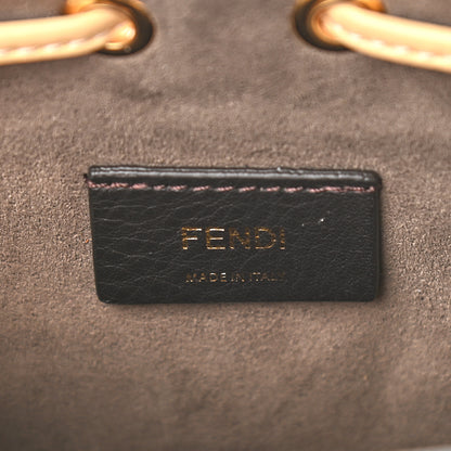 Fendi Vitello Liberty F is Fendi Bi-Color FF 1974 Embossed Mini Mon Tresor Bucket Bag Savana Lollypop 8 of 9