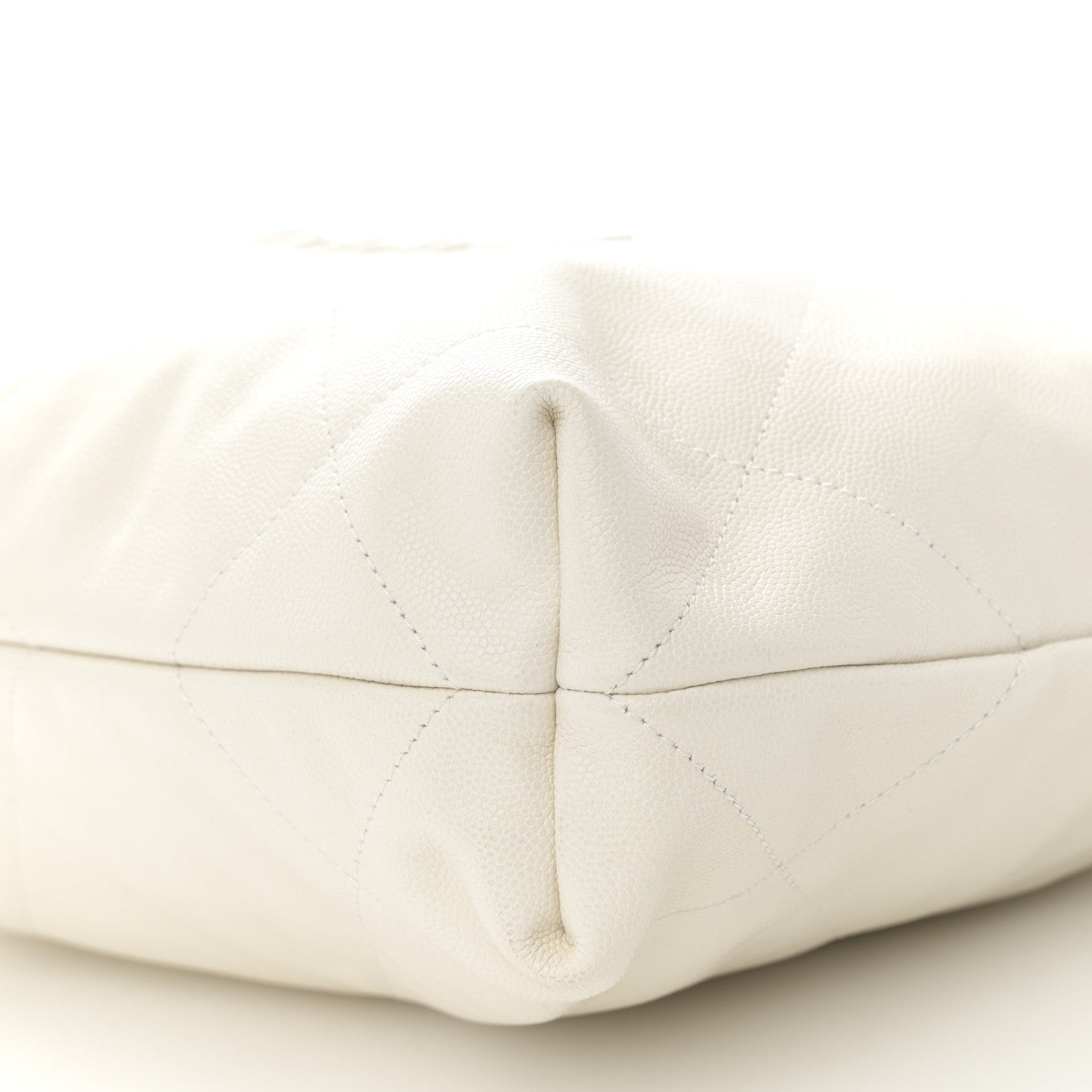 Chanel Shiny Caviar Quilted Monochrome Small Chanel 22 White White 12 of 14