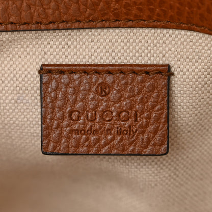Gucci New Denim GG Monogram Dollar Calfskin Web Mini Horsebit 1955 Shoulder Bag Blue Tea Cuir Epilog 6 of 10