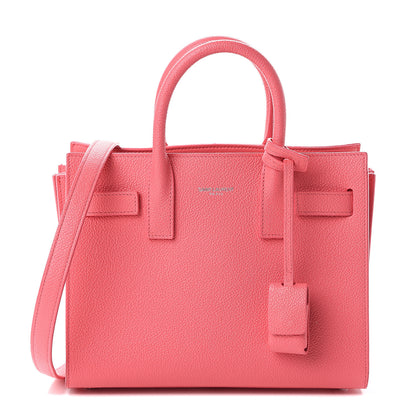 Saint Laurent Grained Calfskin Nano Sac De Jour Coral 1 of 8
