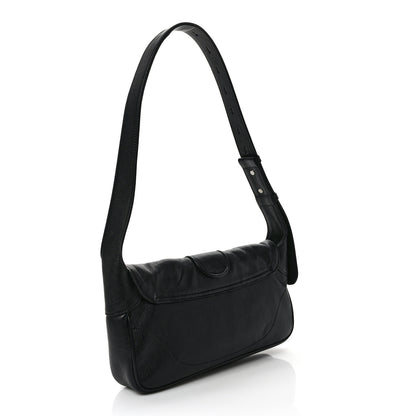 Gucci Goatskin Small GG Monochrome Aphrodite Shoulder Bag Black 3 of 8