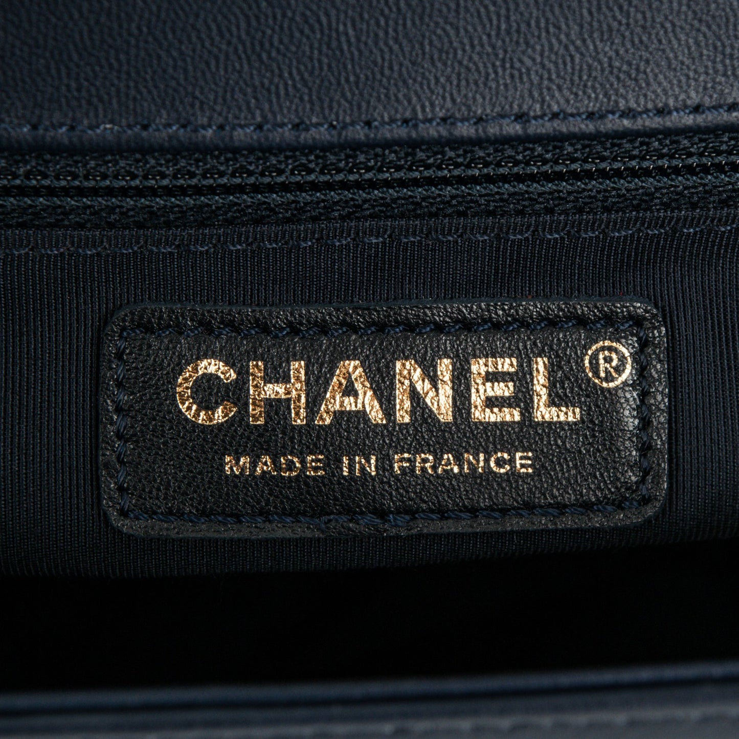 Lambskin Quilted New Medium Boy Flap Dark Navy Blue