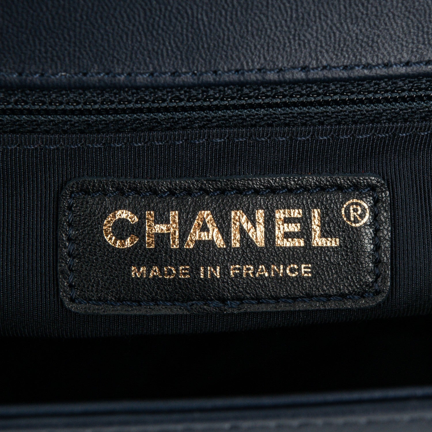 Chanel Lambskin Quilted New Medium Boy Flap Dark Navy Blue 6 of 7