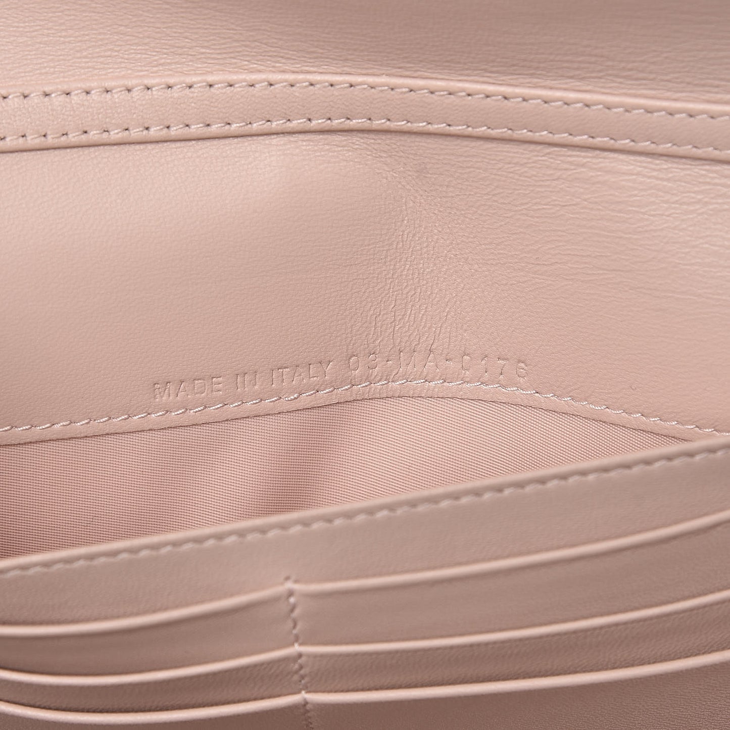 Grained Calfskin Diorama Croisiere Chain Wallet Rose Poudre