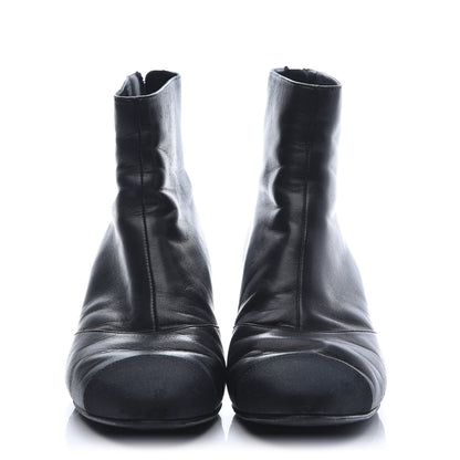 Chanel Calfskin Ankle Boots 38 Black 2 of 8
