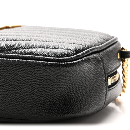 Saint Laurent Grain De Poudre Matelasse Monogram Mini Lou Camera Bag Black 10 of 10