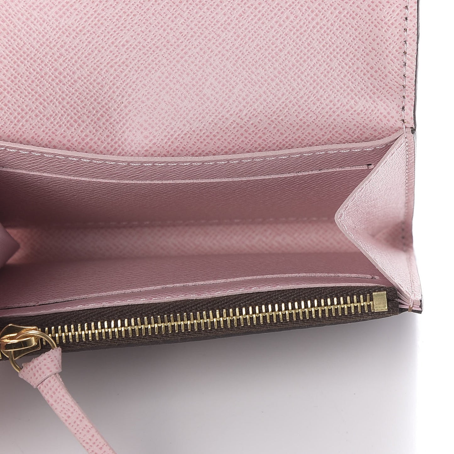 Damier Ebene Rosalie Coin Purse Rose Ballerine