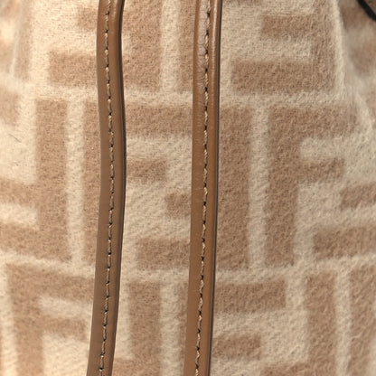 Fendi Wool Vitello King FF 1974 Mini Mon Tresor Bucket Bag Beige Cammello Sand 7 of 9
