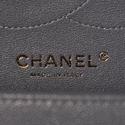 Chanel Caviar Quilted Jumbo Double Flap Dark Grey 7 of 9