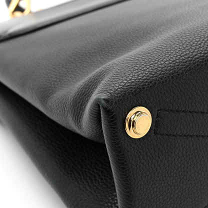 Louis Vuitton Grained Smooth Calfskin Rose Des Vents MM Black 14 of 15