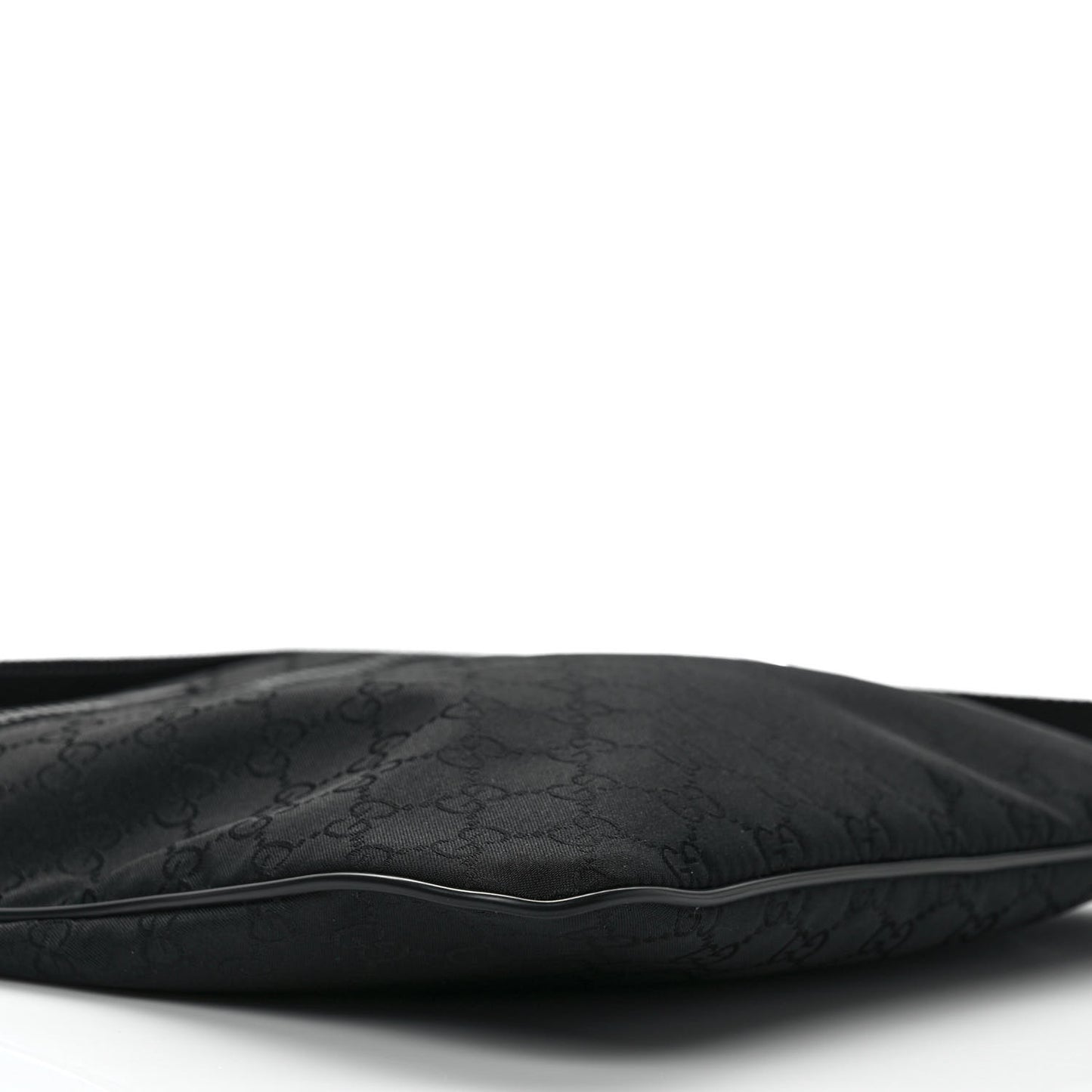 Nylon Monogram Small Flat Messenger Bag Black