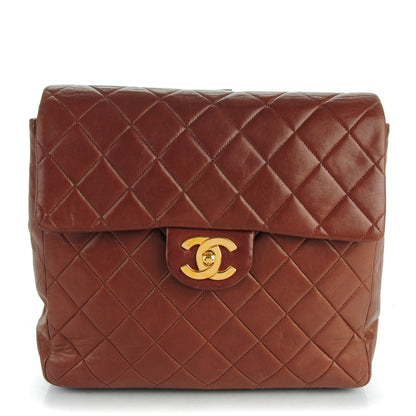 Chanel Lambskin Quilted Backpack Brown 1 of 9