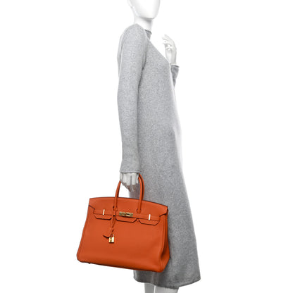 Hermes Togo Birkin 35 Orange 2 of 14
