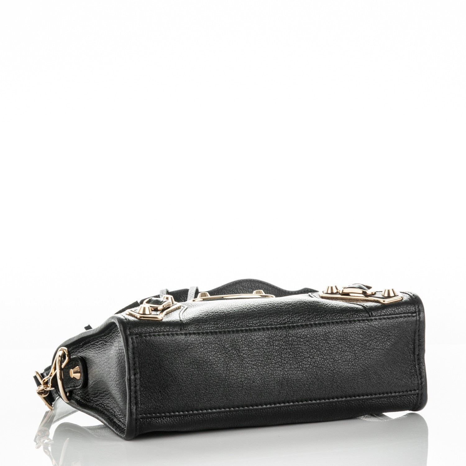 Balenciaga Chevre Gold Metallic Edge Hardware Mini City Black 4 of 9