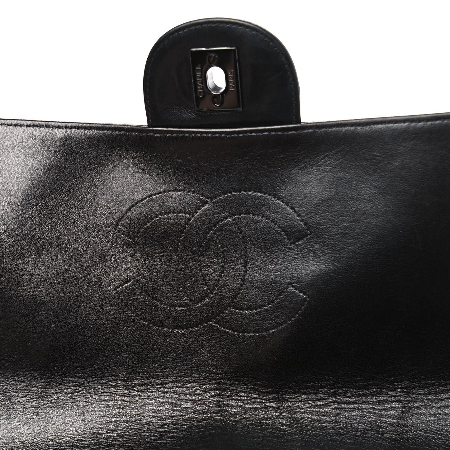 Lambskin Quilted Jumbo Single Flap So Black