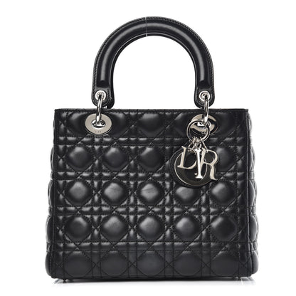 Christian Dior Lambskin Cannage Medium Lady Dior Black 1 of 16