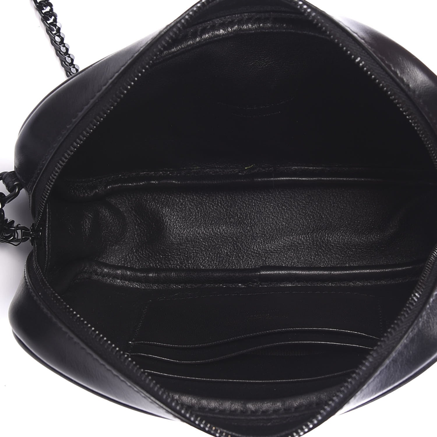 Saint Laurent Calfskin Tiger Burnout Monogram Lou Camera Bag Black 4 of 9