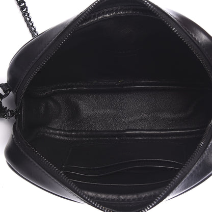 Saint Laurent Calfskin Tiger Burnout Monogram Lou Camera Bag Black 4 of 9