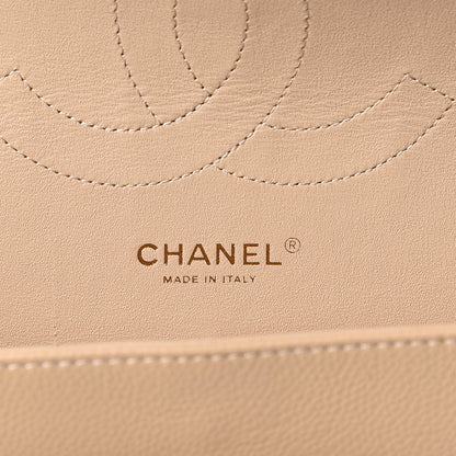 Chanel Caviar Quilted Jumbo Double Flap Beige 5 of 12