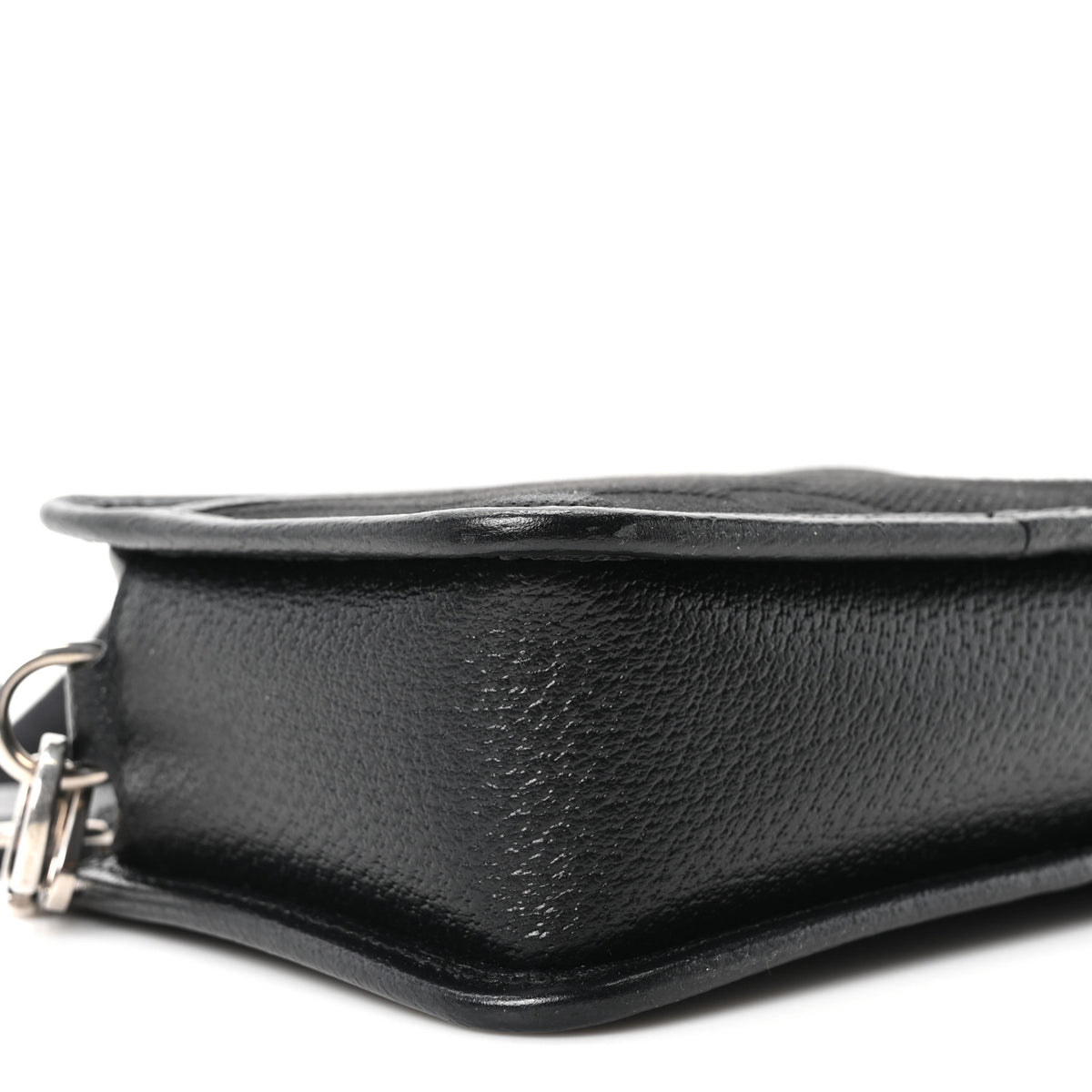 Gucci Monogram Jumbo GG Textured Dollar Calfskin Web Mini Crossbody Bag Black 9 of 10