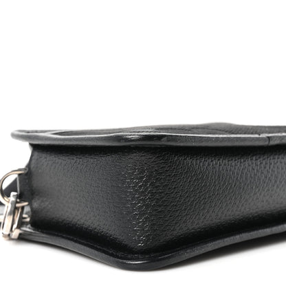 Gucci Monogram Jumbo GG Textured Dollar Calfskin Web Mini Crossbody Bag Black 9 of 10