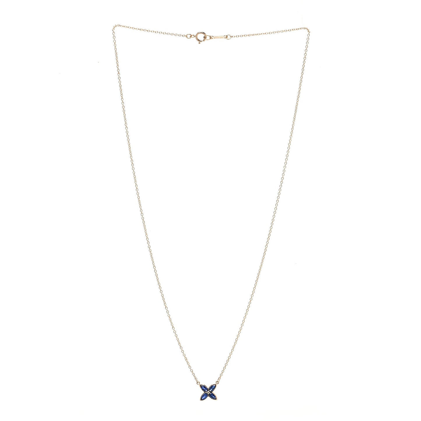 18K Yellow Gold Sapphire Small Victoria Necklace