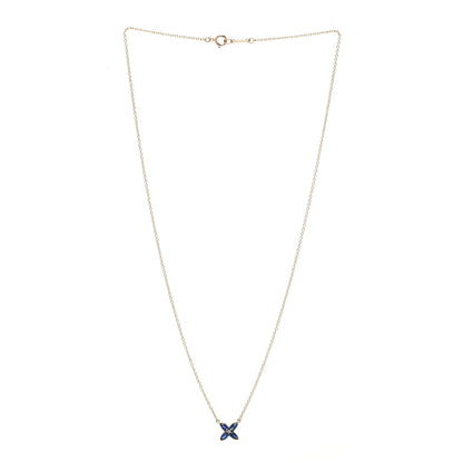 Tiffany 18K Yellow Gold Sapphire Small Victoria Necklace 3 of 10