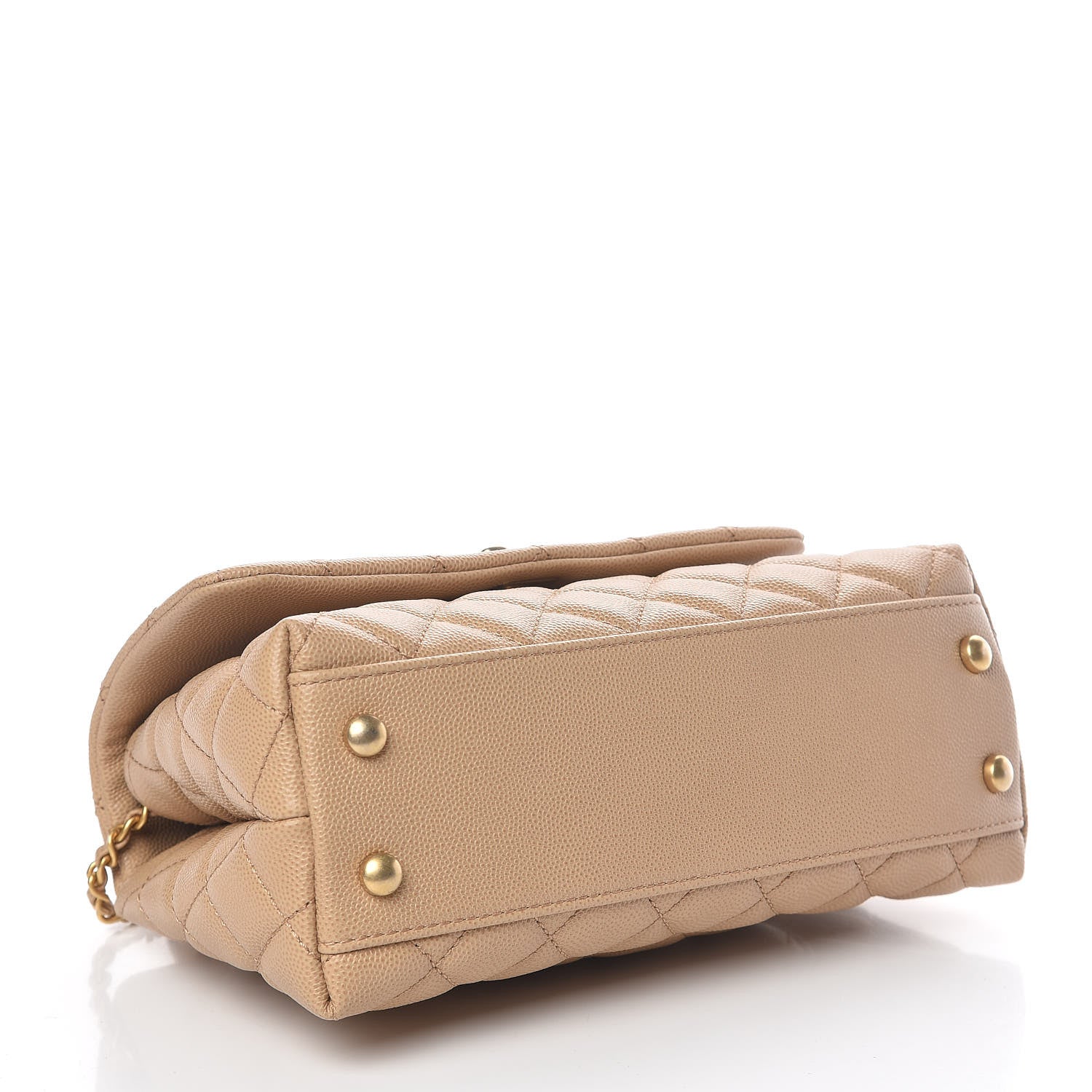 Chanel Caviar Quilted Mini Coco Handle Flap Beige 4 of 11