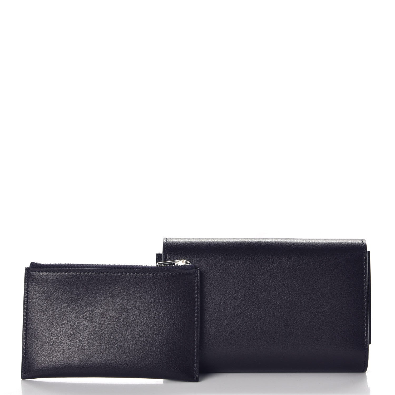 Hermes Evergrain Lizard Passant Compact Wallet Bleu Indigo Ombre 5 of 10