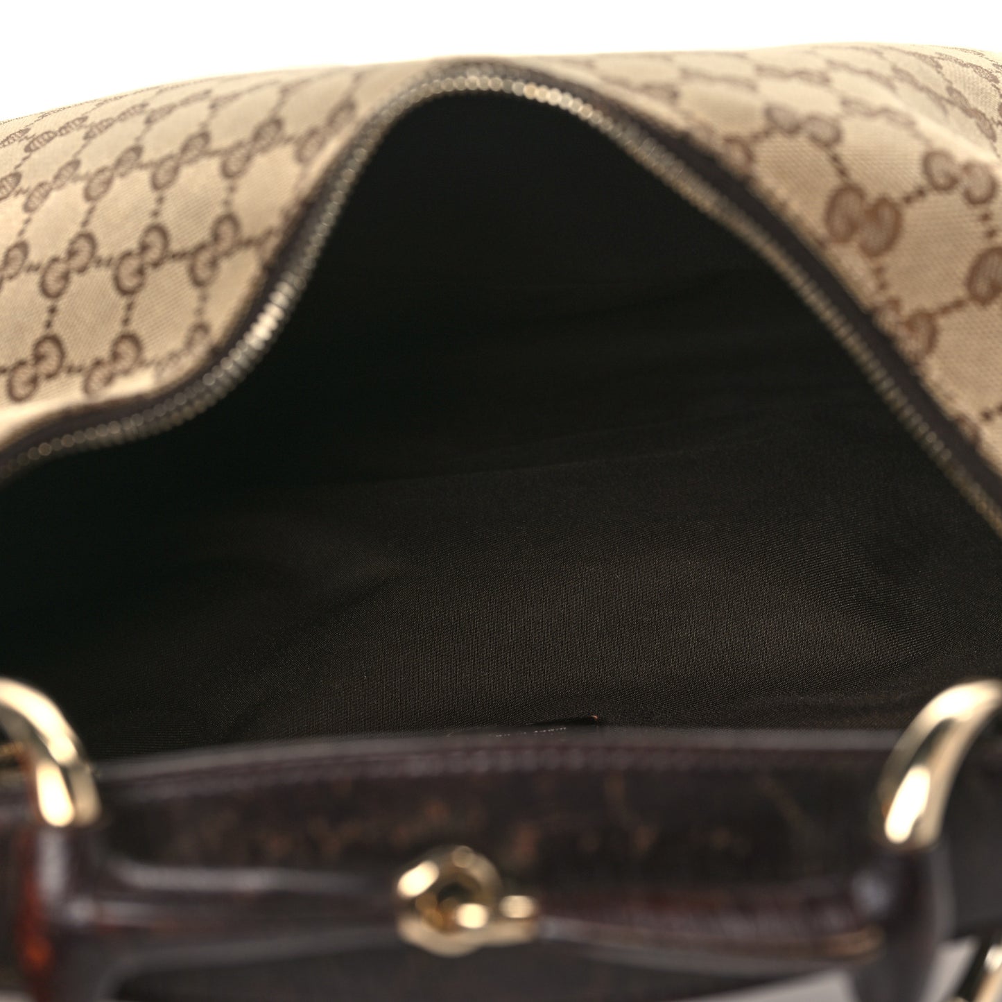 Monogram Medium Horsebit Chain Hobo Dark Brown