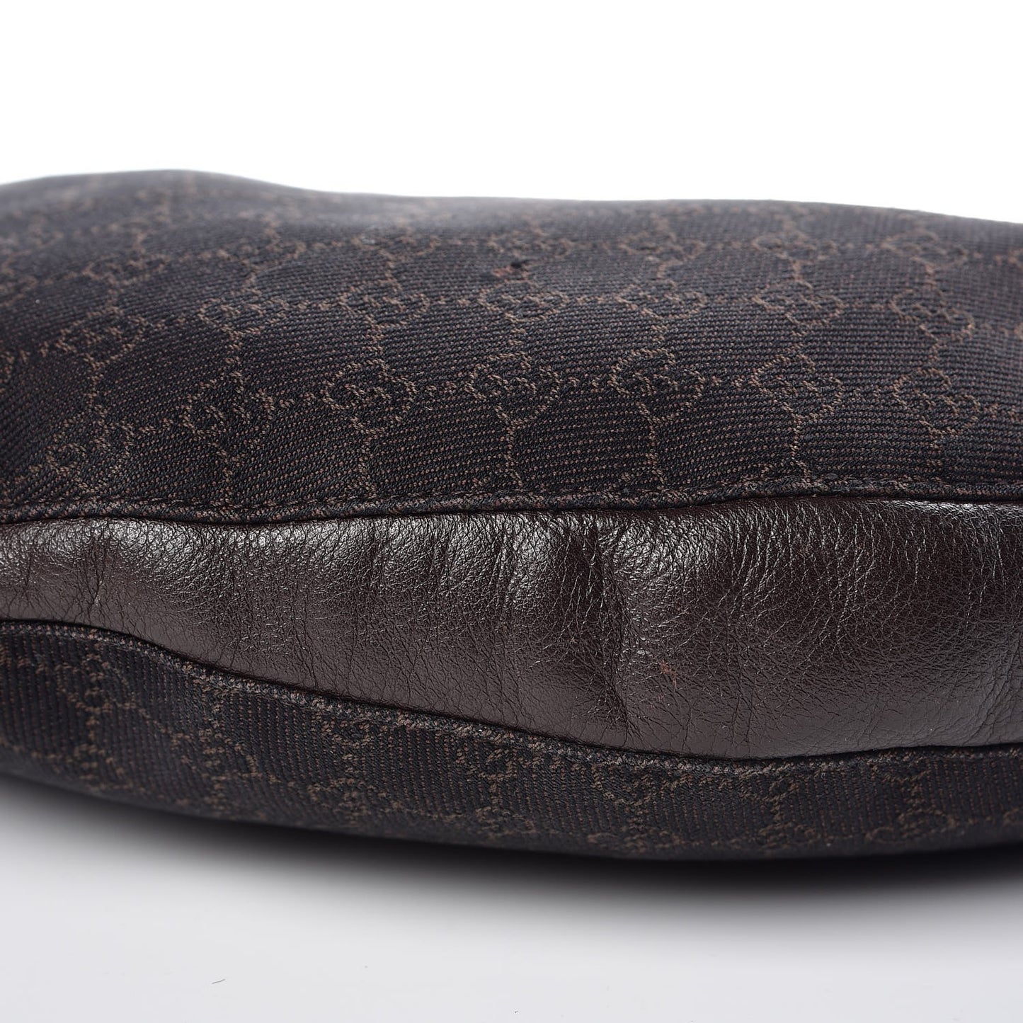 Denim Monogram Half Moon Hobo Dark Brown