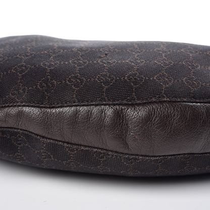 Gucci Denim Monogram Half Moon Hobo Dark Brown 9 of 9