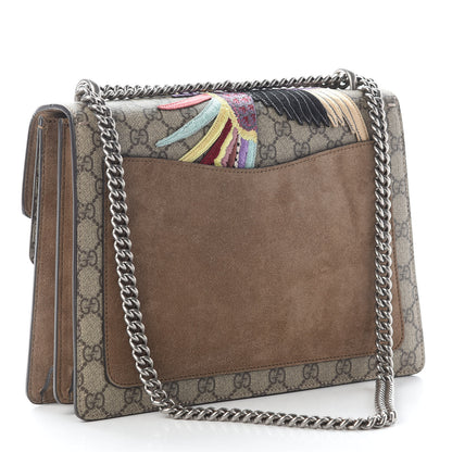 Gucci GG Supreme Monogram Embroidered Medium Dionysus Shoulder Bag Taupe 3 of 9