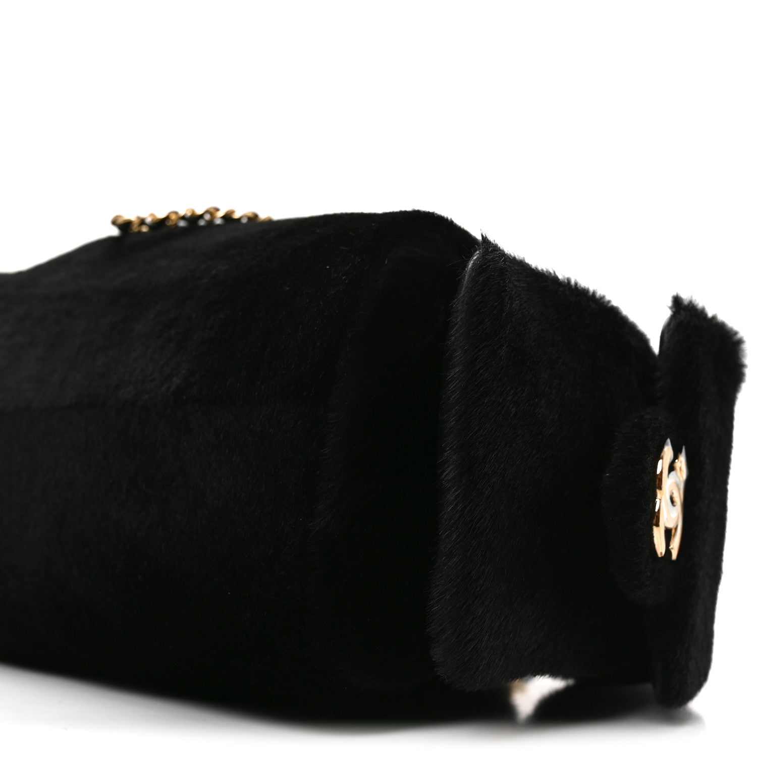 Chanel Pony Hair Mini Chanel 25 Handbag Black 10 of 10