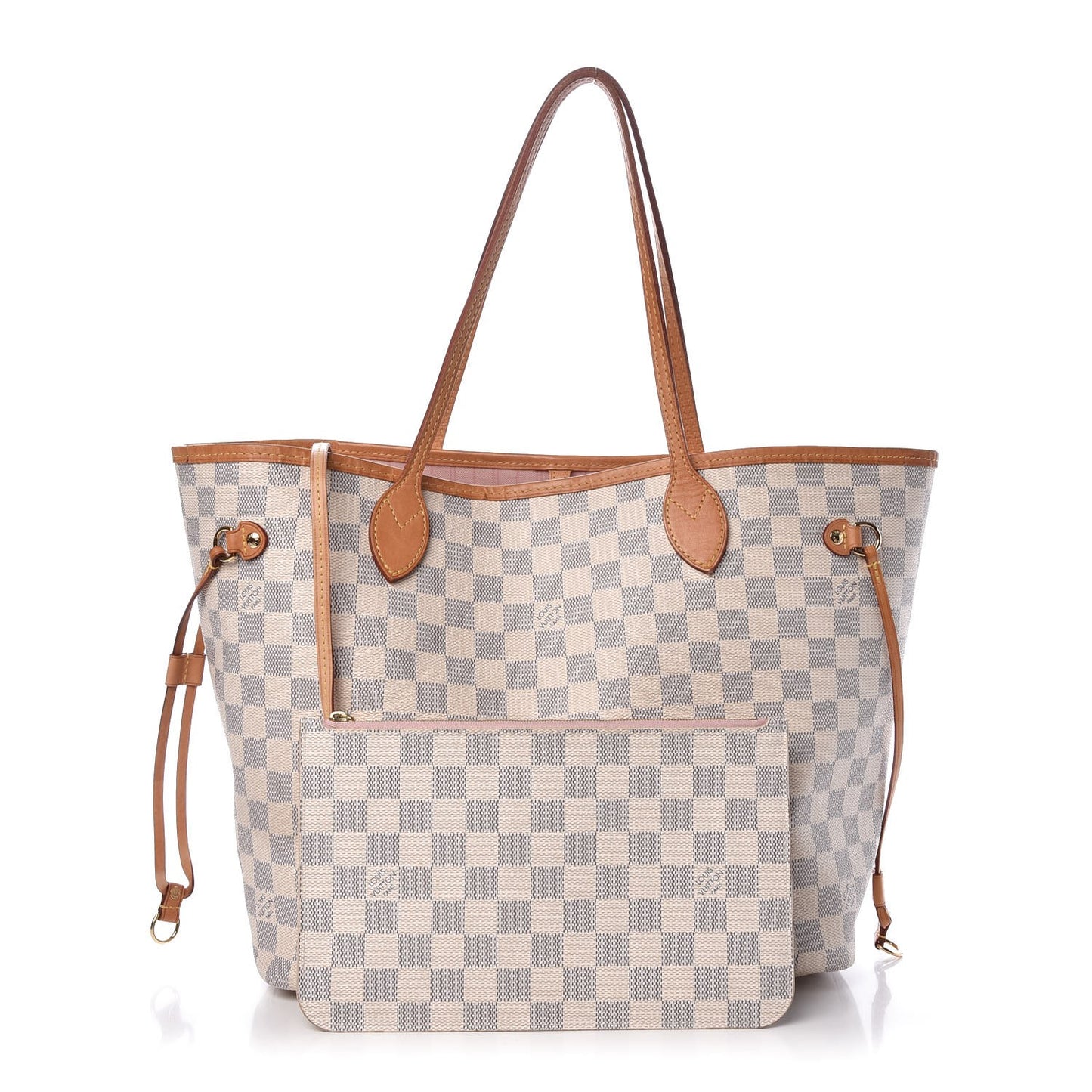 Damier Azur Neo Neverfull MM Rose Ballerine