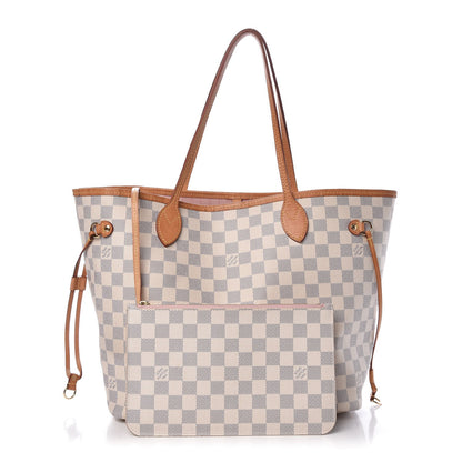 Louis Vuitton Damier Azur Neo Neverfull MM Rose Ballerine 1 of 15