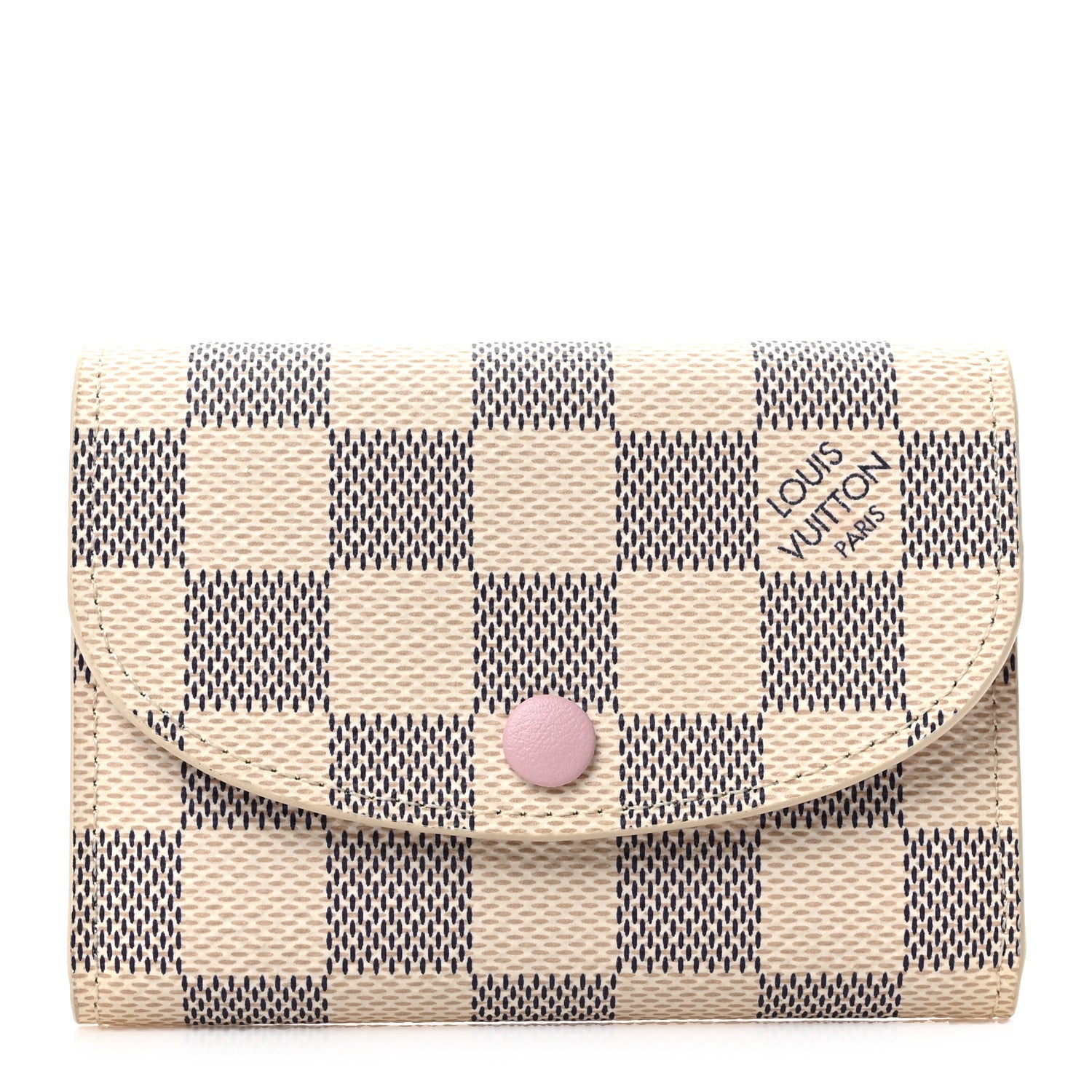 Louis Vuitton Damier Azur Rosalie Coin Purse Rose Ballerine 1 of 6