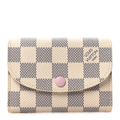 Louis Vuitton Damier Azur Rosalie Coin Purse Rose Ballerine 1 of 6