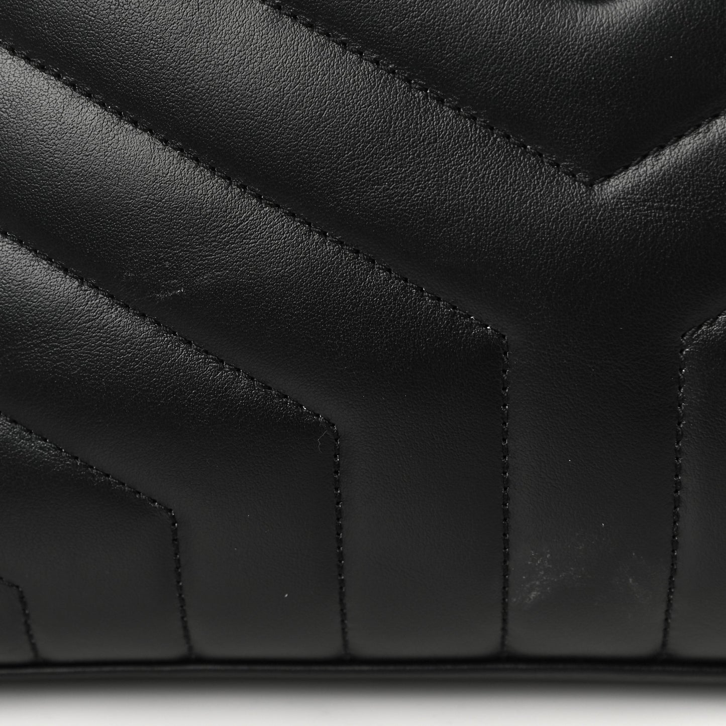 Calfskin Y Quilted Monogram Medium Loulou Chain Satchel Black