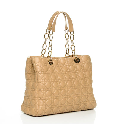Christian Dior Lambskin Cannage Large Dior Soft Shopping Tote Beige 3 of 6
