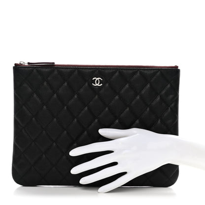 Chanel Caviar Quilted Medium Cosmetic Case Black 2 of 7