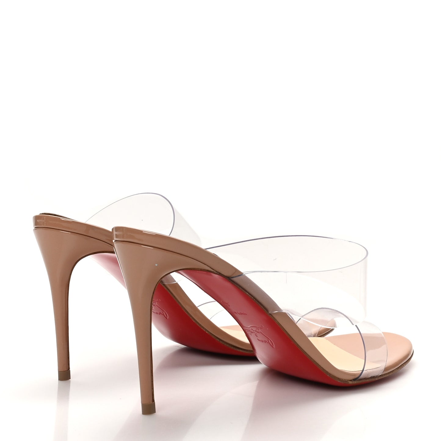 Patent PVC Just Nothing 85 Slide Sandals 40 Nude