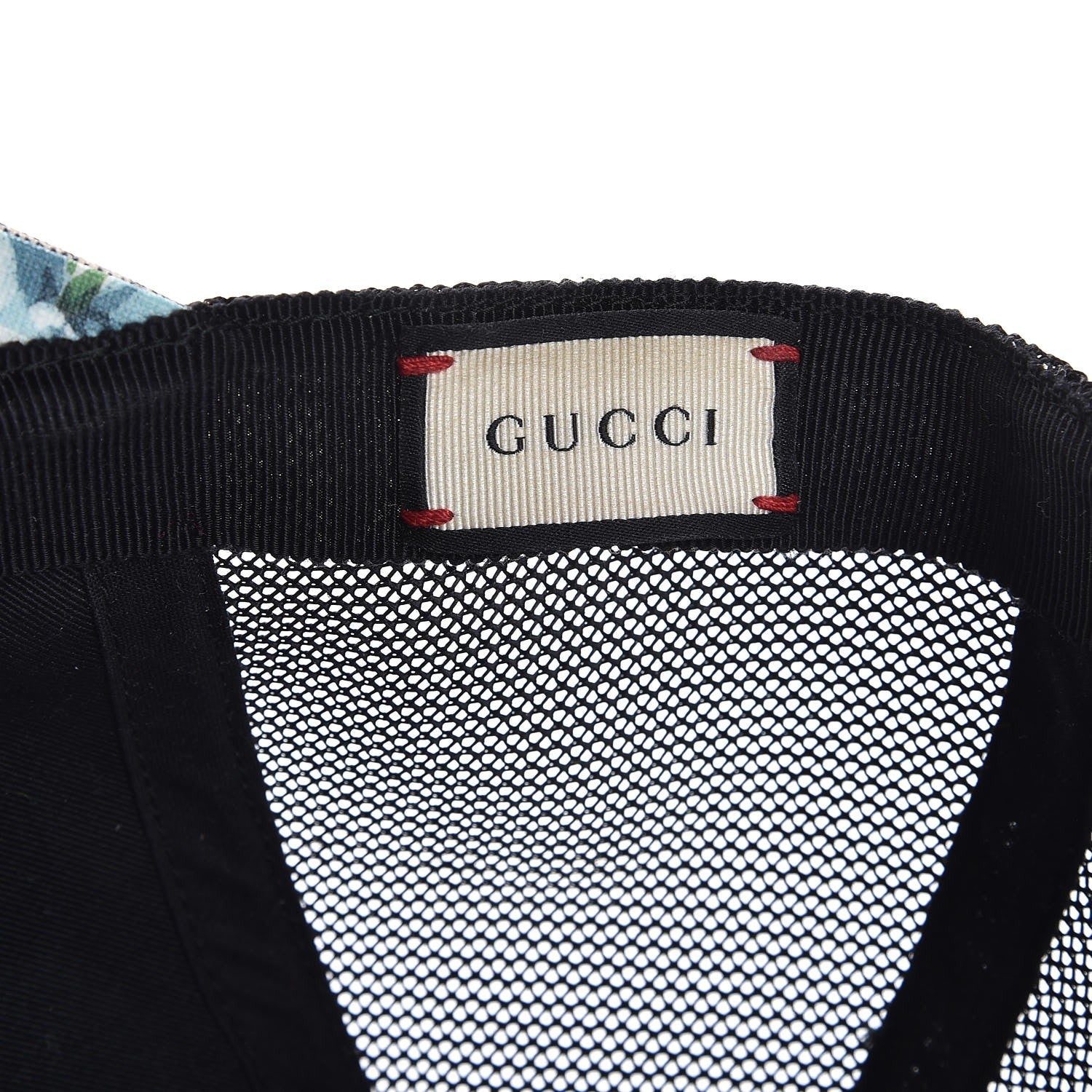 Gucci GG Supreme Monogram Blooms Baseball Hat XL Beige Blue Navy 7 of 9