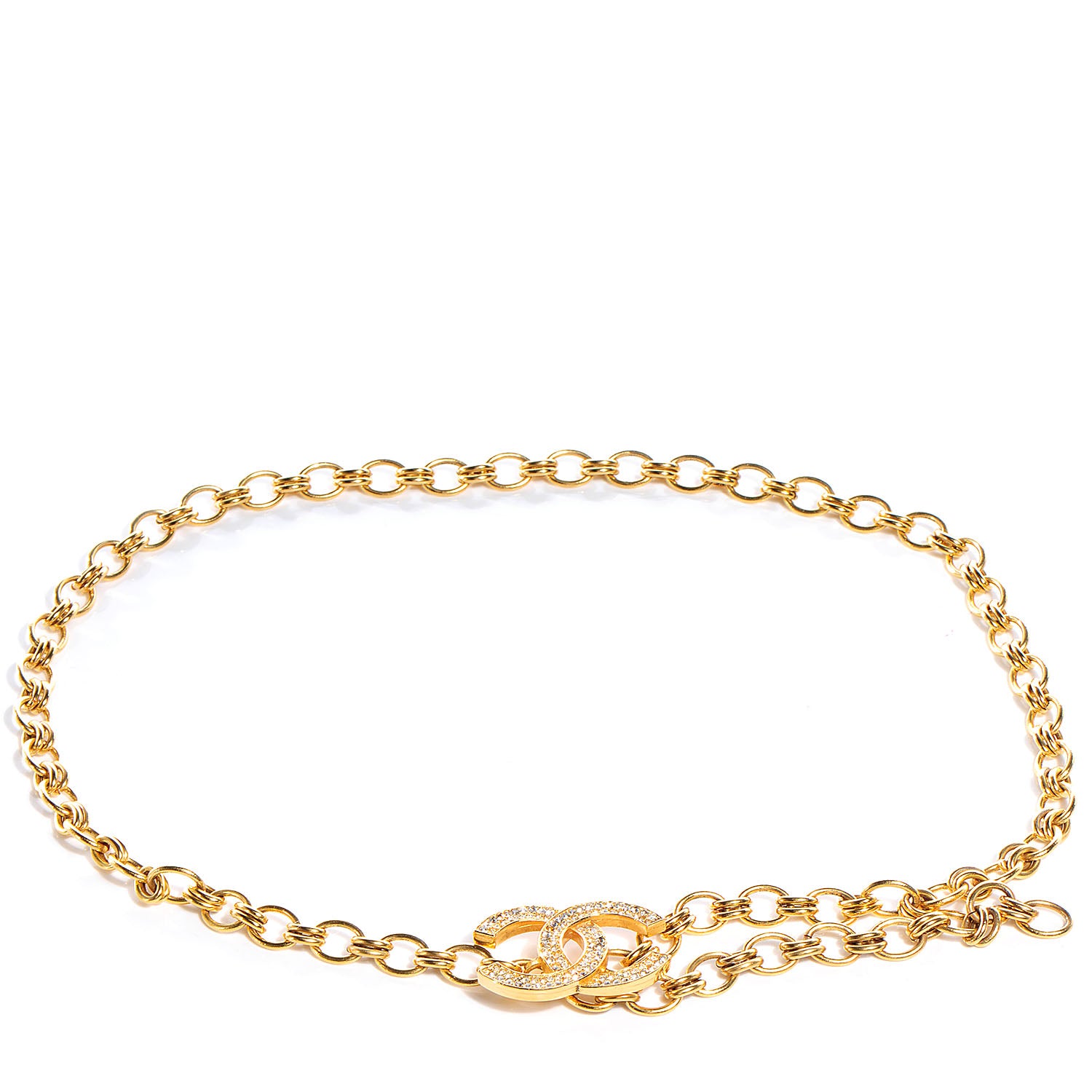 Chanel Crystal CC Chain Logo Belt Gold 1 of 5